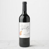 Liefde Op Het Eerste Spritz Bruidsdiner Wijn Etiket (Voorkant)