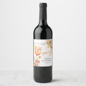 Liefde Op Het Eerste Spritz Bruidsdiner Wijnlabel Wijn Etiket (Voorkant)