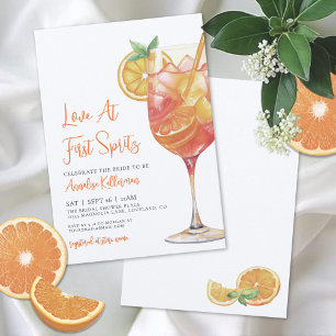 Liefde Op Het Eerste Spritz Bruidsdouche Kaart
