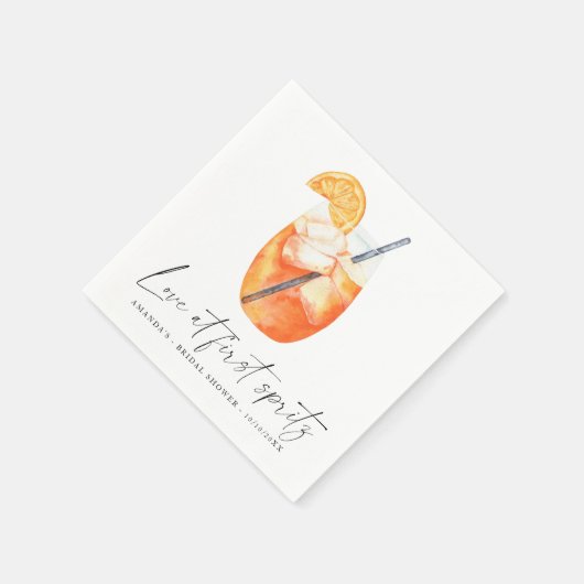 Liefde op het eerste spritz Bruidsdouche Servet (Hoek)