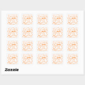 Liefde op het eerste spritz bruidsdouche vierkante sticker (Vel)