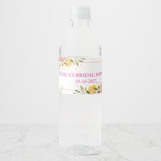 Liefde op het eerste Spritz Bruidsdouche Water  Waterfles Etiket (Voorkant)