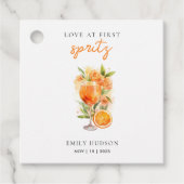 Liefde Op Het Eerste Spritz Bruidsfeest Bedankjes Labels (Voorkant)
