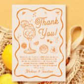 Liefde op het Eerste Spritz Bruidsfeest Bedankkaart