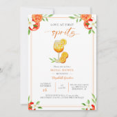 Liefde Op Het Eerste Spritz Bruidsfeest Citrus Coc Kaart (Voorkant)