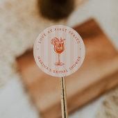 Liefde Op Het Eerste Spritz Bruidsfeest Favor Ronde Sticker