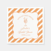 Liefde op het eerste Spritz Bruidsfeest Italiaans  Servet (Voorkant)