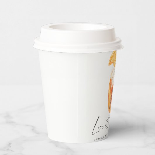 Liefde op het eerste spritz Bruidsfeest Papieren Bekers (Rechts)