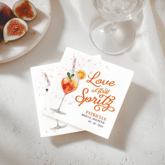 Liefde op het Eerste Spritz Bruidsfeest Servet