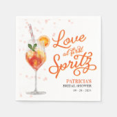 Liefde op het Eerste Spritz Bruidsfeest Servet (Voorkant)