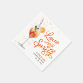 Liefde op het Eerste Spritz Bruidsfeest Servet (Hoek)