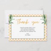 Liefde op het eerste Spritz Bruidsfeest Sinaasappe Bedankkaart (Voorkant)