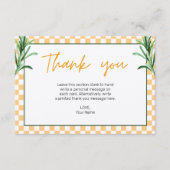 Liefde op het eerste Spritz Bruidsfeest Sinaasappe Bedankkaart (Voorkant)