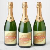 Liefde op het Eerste Spritz Bruidsfeest Sparkling Wijnetiket (Flessen)