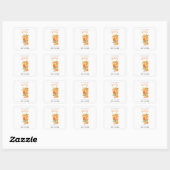 Liefde Op Het Eerste Spritz Bruidsfeest Vierkante Sticker (Vel)