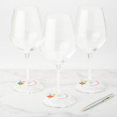 Liefde op het Eerste Spritz Bruidsfeest Wijnglaslabel (Set)