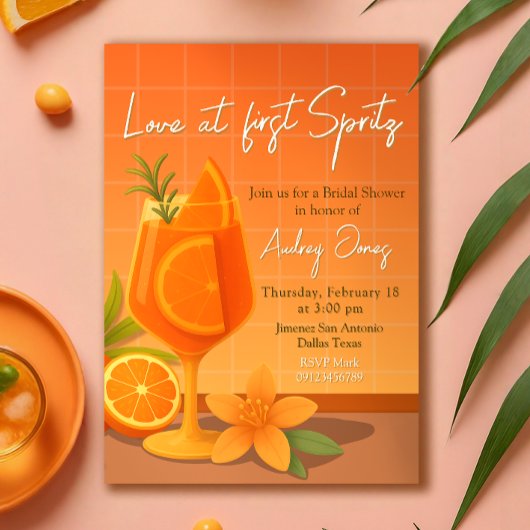 Liefde op het eerste Spritz Bruidsfeestje Kaart