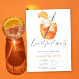 Liefde op het eerste spritz Bruidsuitnodiging Kaart