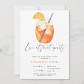 Liefde op het eerste spritz Bruidsuitnodiging Kaart (Voorkant)