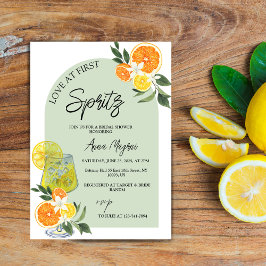 Liefde Op Het Eerste Spritz Citroen Cocktail Bruid Kaart