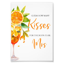 Liefde Op Het Eerste Spritz Citrus Bloemige Bruilo Foto Afdruk