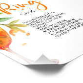 Liefde op het eerste Spritz Citrus Ring Game Hunt  Foto Afdruk (Hoek)