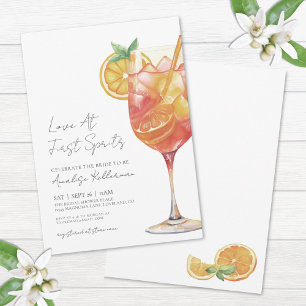 Liefde Op Het Eerste Spritz Cocktail Bruidsborrel Kaart