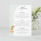 Liefde Op Het Eerste Spritz Groene Boog Bruidsfees Menu (Staand voorkant)