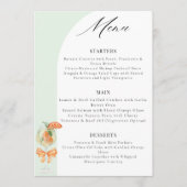 Liefde Op Het Eerste Spritz Groene Boog Bruidsfees Menu (Voorkant)