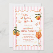Liefde Op Het Eerste Spritz Handgetekende Bruidsui Kaart (Voorkant)
