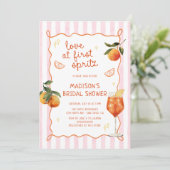 Liefde Op Het Eerste Spritz Handgetekende Bruidsui Kaart (Staand voorkant)