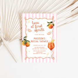 Liefde Op Het Eerste Spritz Handgetekende Bruidsui Kaart