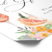 Liefde op het eerste Spritz heldere cocktailkaarte Poster (Hoek)