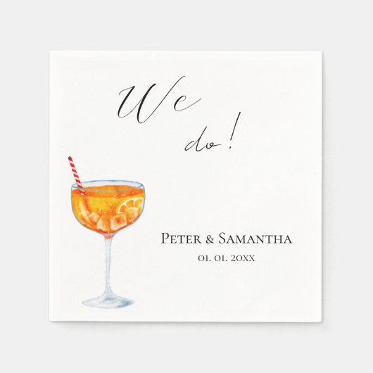Liefde Op Het Eerste Spritz-huwelijk Servet (Voorkant)