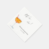 Liefde Op Het Eerste Spritz-huwelijk Servet (Hoek)