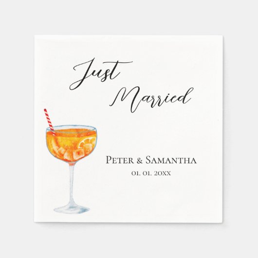 Liefde Op Het Eerste Spritz-huwelijk  Servet (Voorkant)