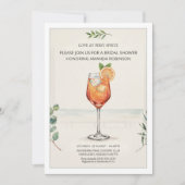 Liefde Op Het Eerste Spritz Kust Chic Bruidsfeest Kaart (Voorkant)