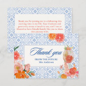 Liefde op het eerste spritz mediterraan Bruidsfees Bedankkaart (Voorkant / Achterkant)