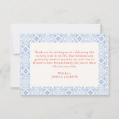 Liefde op het eerste spritz mediterraan Bruidsmeis Bedankkaart (Achterkant)