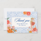 Liefde op het eerste spritz mediterrane Vrijgezell Bedankkaart (Voorkant)