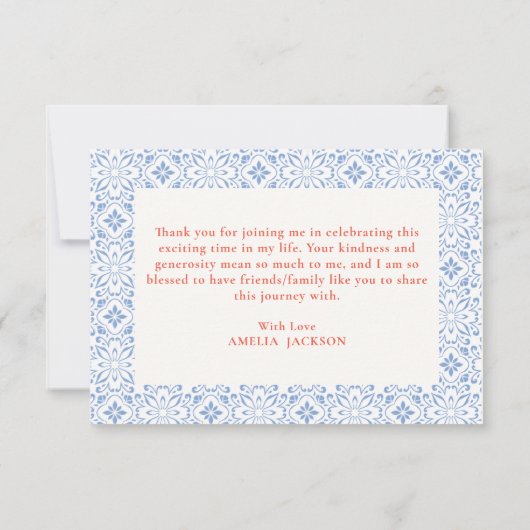 Liefde op het eerste spritz mediterrane Vrijgezell Bedankkaart (Achterkant)