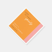 Liefde Op Het Eerste Spritz Moderne Bruidsborrel Servet (Hoek)