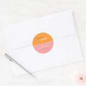 Liefde Op Het Eerste Spritz Moderne Bruidsbruiloft Ronde Sticker (Envelop)