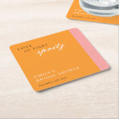 Liefde Op Het Eerste Spritz Moderne Bruidsdouche Kartonnen Onderzetters (Schuin)