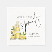 Liefde Op Het Eerste Spritz Naam Bruidsfeest Servet (Voorkant)