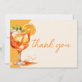 Liefde op het Eerste Spritz Oranje Bruidsborrel Bedankkaart (Voorkant)