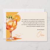 Liefde op het Eerste Spritz Oranje Bruidsborrel Bedankkaart (Achterkant)