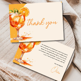 Liefde op het Eerste Spritz Oranje Bruidsborrel Bedankkaart