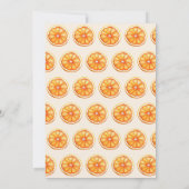 Liefde op het Eerste Spritz Oranje Bruidsdiner Kaart (Achterkant)