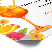 Liefde op het Eerste Spritz | Oranje Bruidsfeest B Poster (Hoek)